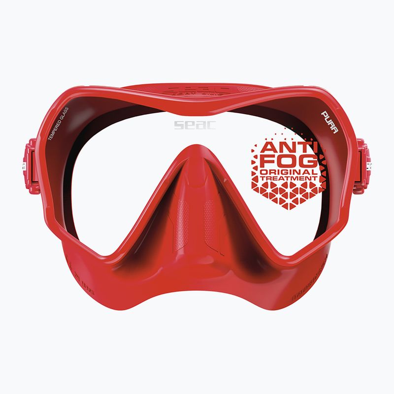 Búvármaszk SEAC Pura Antifog red 4