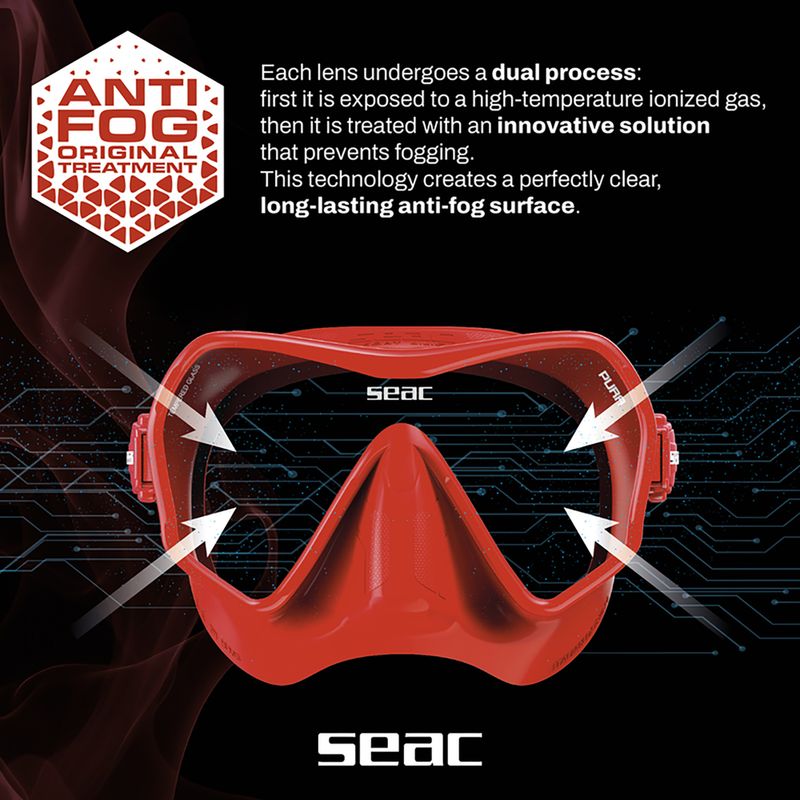 Búvármaszk SEAC Pura Antifog red 7