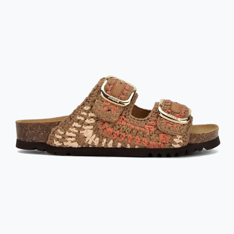 Scholl Noelle Crochet bude/világosbarna/kognac női flip-flopok 2