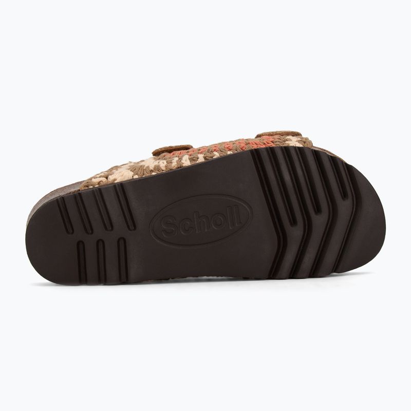 Scholl Noelle Crochet bude/világosbarna/kognac női flip-flopok 4