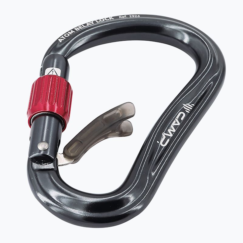 Mászókarabiner CAMP Atom Belay Lock gun metal 2