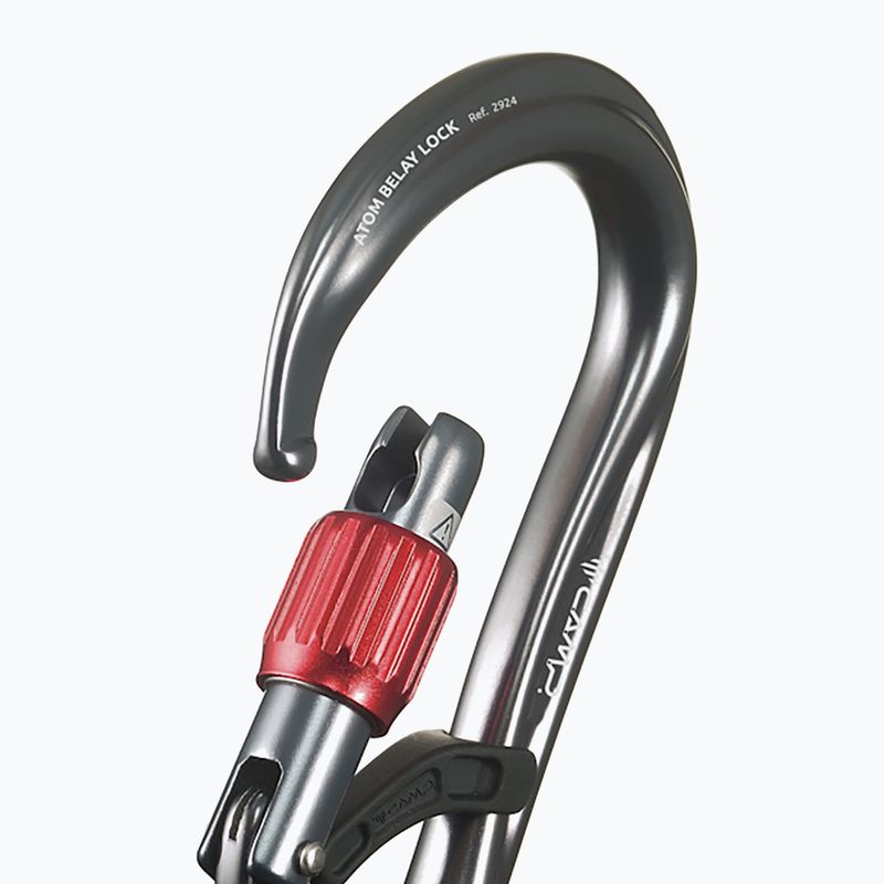 Karabiner CAMP Atom Belay Lock gun metal 3