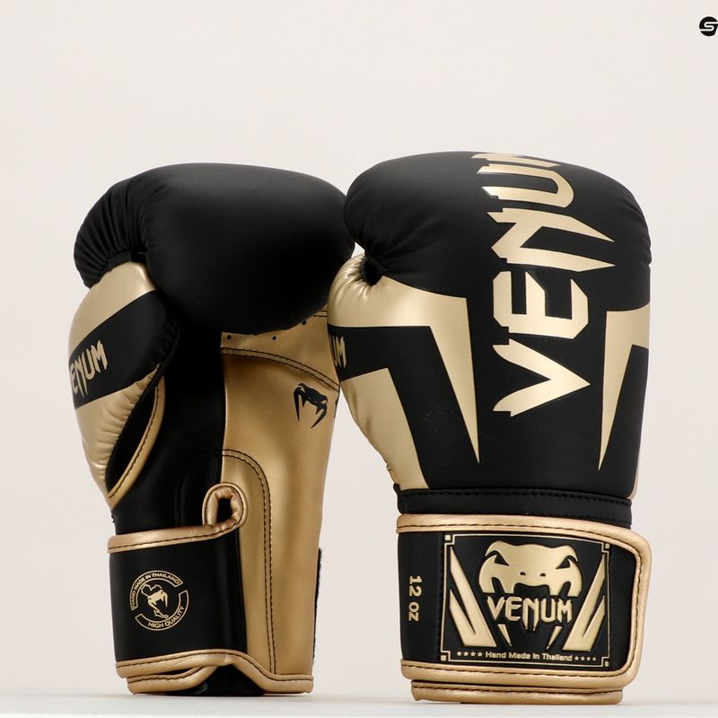Venum Elite férfi bokszkesztyűk fekete-arany VENUM-1392 10