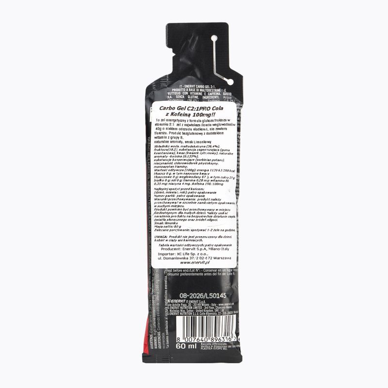 Enervit C2:1 Carbo Gel 60 ml kóla koffeinnel 2