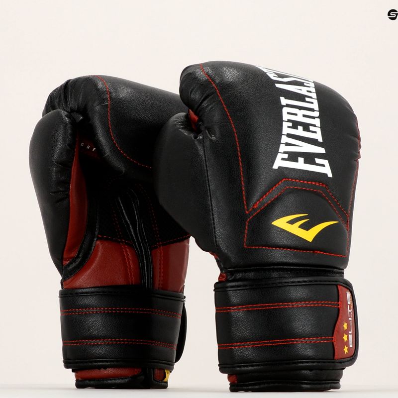 EVERLAST Elite Muay Thai Boxing kesztyű fekete EV360MT 7