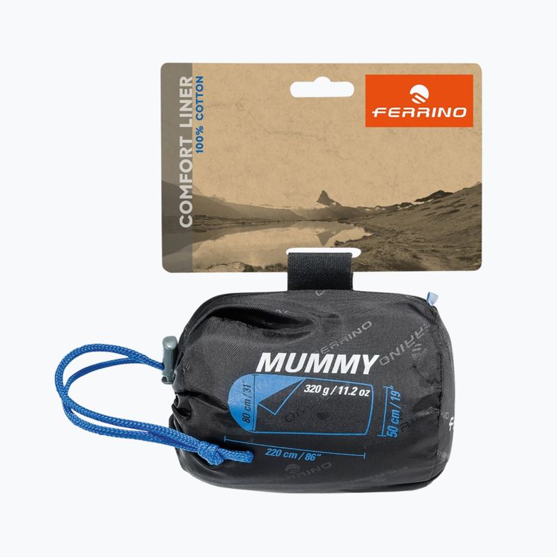 Hálózsákbetét Ferrino Comfort Liner Mummy kék 2