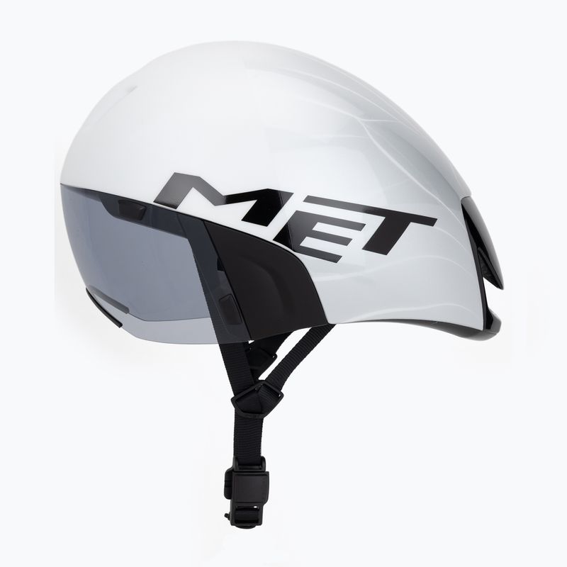 Kerékpáros sisak MET Codatronica white/silver matte glossy 3
