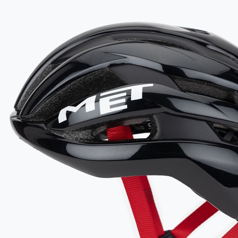 Kerékpáros sisak MET Trenta Mips black/red glossy 7