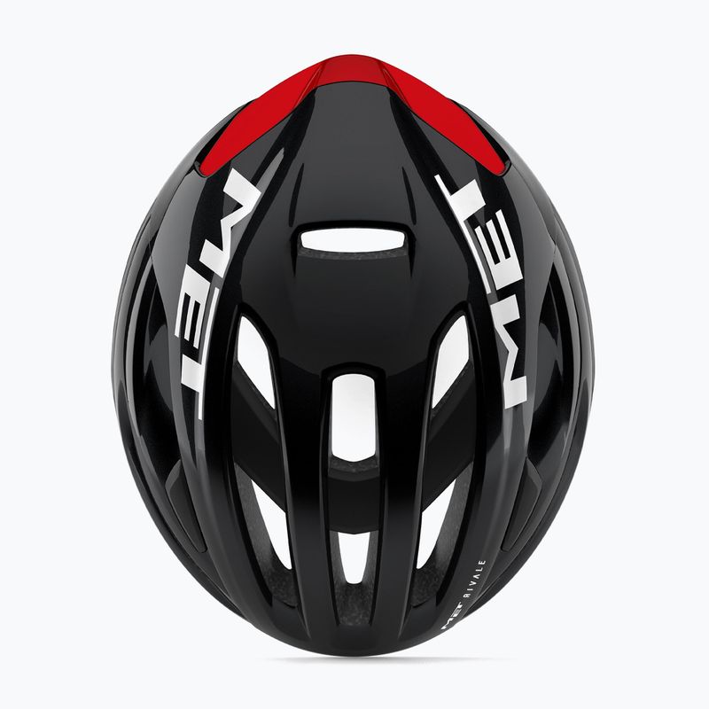 Kerékpáros sisak MET Rivale II Mips black/red glossy 12