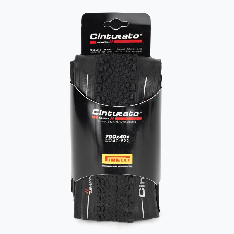 Pirelli Cinturato Gravel Hard TLR kerékpár gumiabroncs 700 x 40C fekete 2