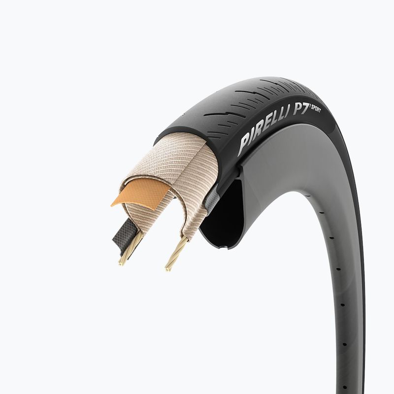 Kerékpár gumiabroncs Pirelli P7 Sport 700 x 32C black 3