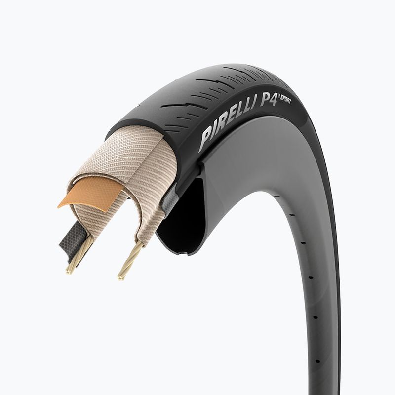 Kerékpár gumiabroncs Pirelli P4 Sport 700 x 32C black 2