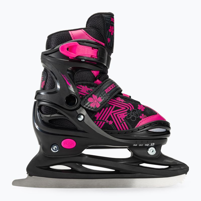 Roces Jokey Ice 3.0 lány gyermek korcsolya fekete/rózsaszín 2