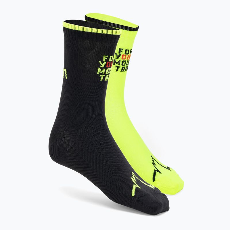 LaSportiva For Your Mountain futózokni sárga és fekete 69R999720