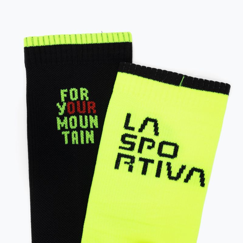 LaSportiva For Your Mountain futózokni sárga és fekete 69R999720 4