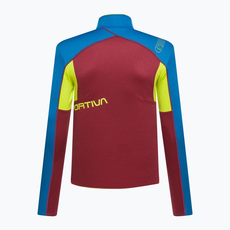 Férfi La Sportiva Elements sangria/elektromos kék trekking melegítőfelső 2