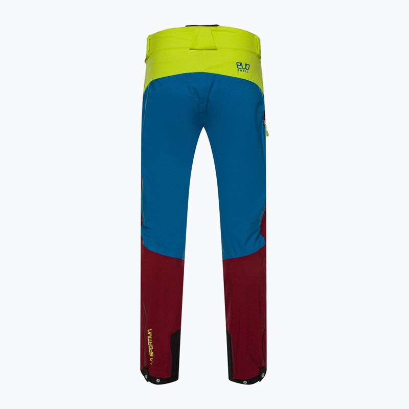 Férfi La Sportiva Crizzle EVO Shell sangria/elektromos kék túranadrág membránnal 2