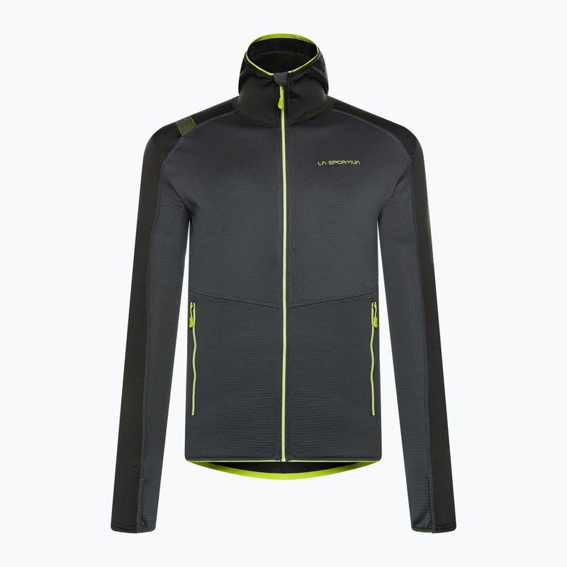 Férfi La Sportiva Upendo Hoody carbon/lime punch trekking melegítő pulóver