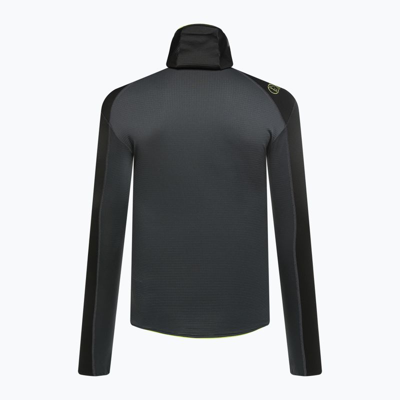 Férfi La Sportiva Upendo Hoody carbon/lime punch trekking melegítő pulóver 2