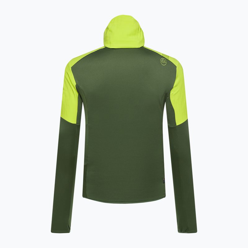 Férfi La Sportiva Session Tech Hoody erdei/lime punch trekking pulóver 7
