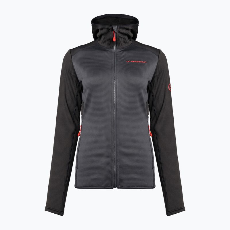 La Sportiva Upendo Hoody carbon/cseresznye paradicsom női trekking melegítő pulóver