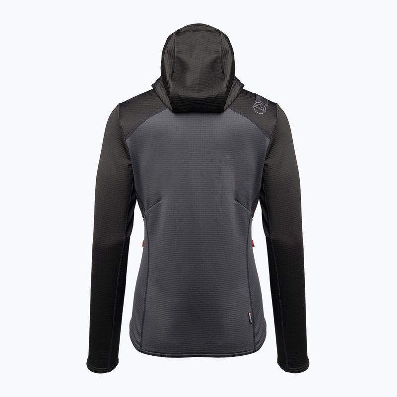 La Sportiva Upendo Hoody carbon/cseresznye paradicsom női trekking melegítő pulóver 2