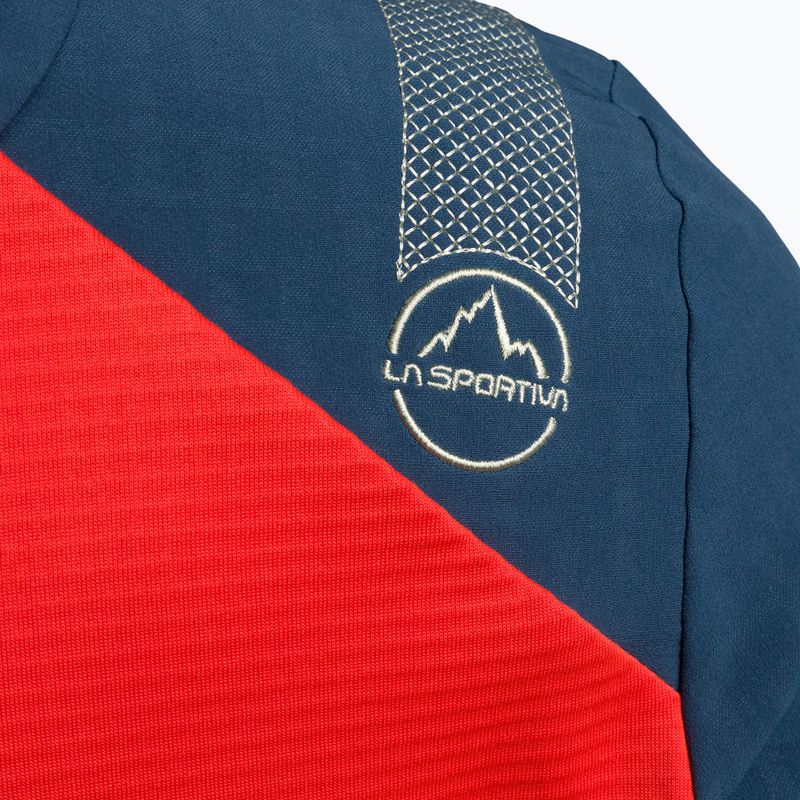 Női La Sportiva Session Tech Hoody viharkék/cseresznye paradicsom trekking melegítő pulóver 4
