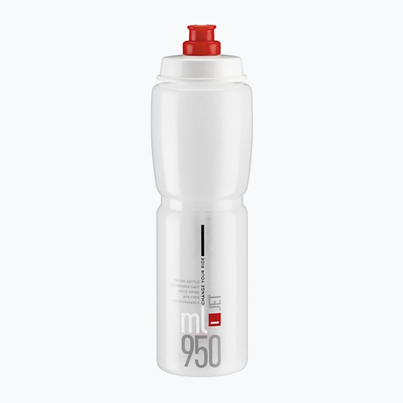 Elite Jet kerékpáros palack 950 ml átlátszó/piros logó