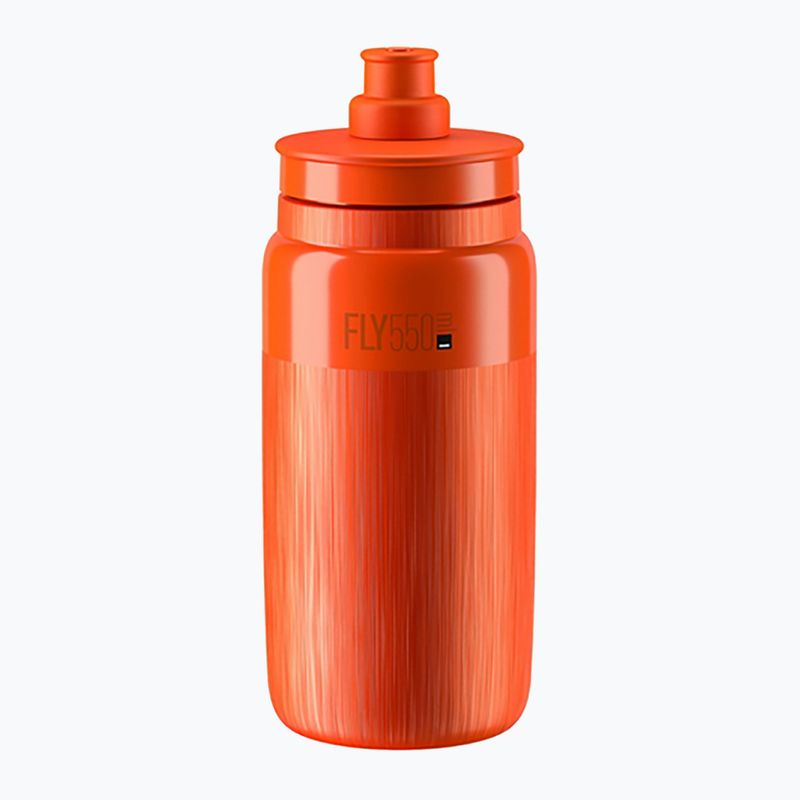 Kerékpáros kulacs Elite FLY Tex 550 ml orange/grey logo