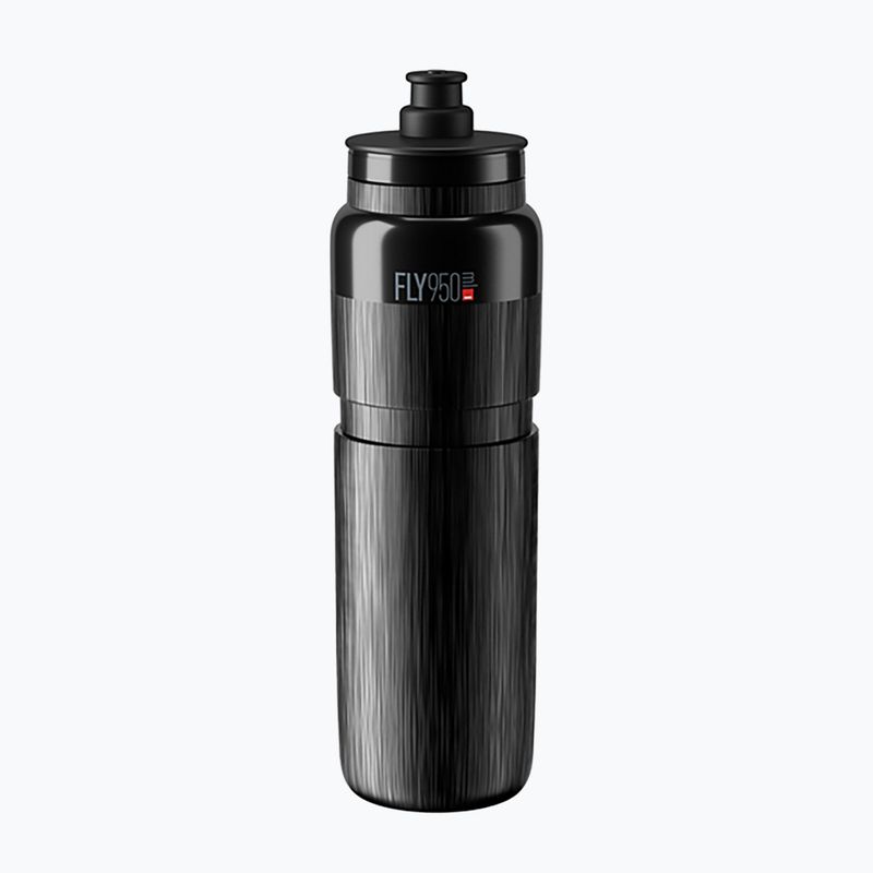 Kerékpáros kulacs Elite FLY Tex 950 ml black/grey logo