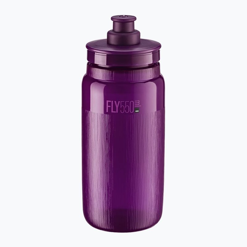 Elite FLY Tex 550 ml átlátszó/lila kerékpáros palack