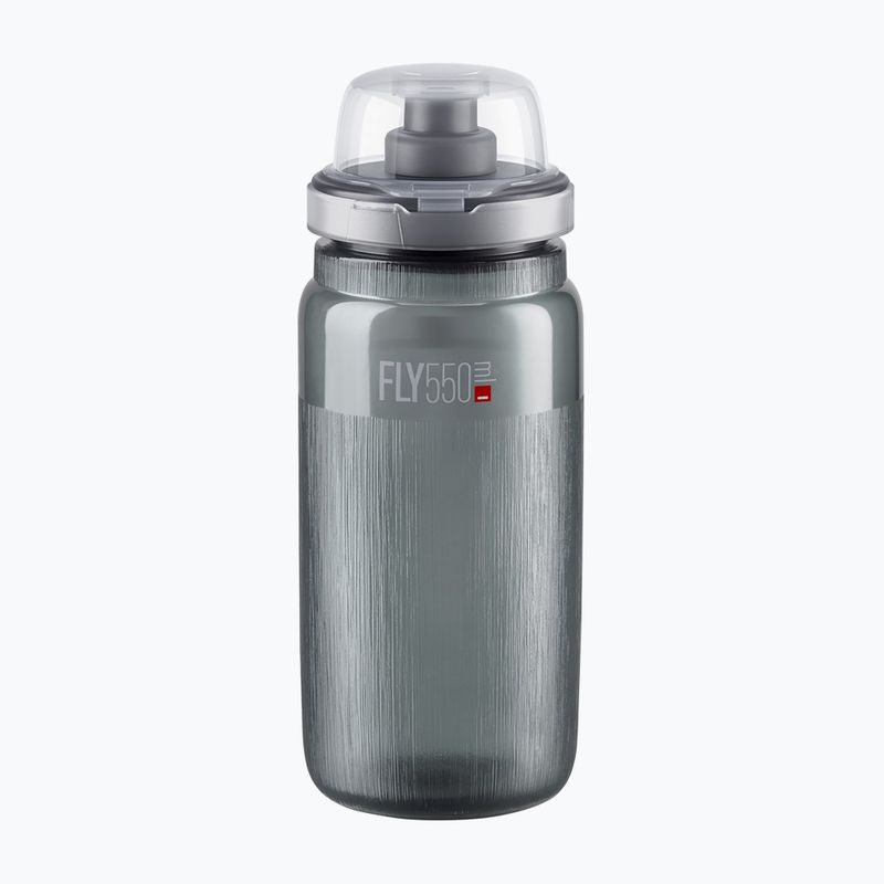 Kerékpáros kulacs Elite FLY Tex MTB 550 ml transparent grey