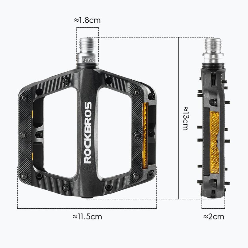 Kerékpár pedálok Rockbros 370011001 black 2