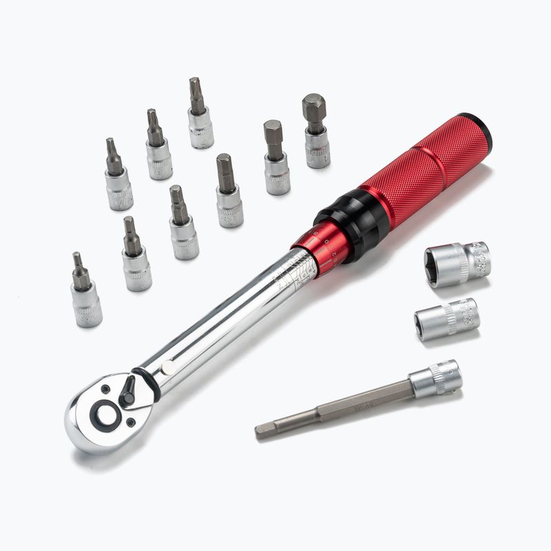 Nyomatékkulcs Rockbros 430021001 Bicycle Torque Wrench Set 2-24Nm black/red 2