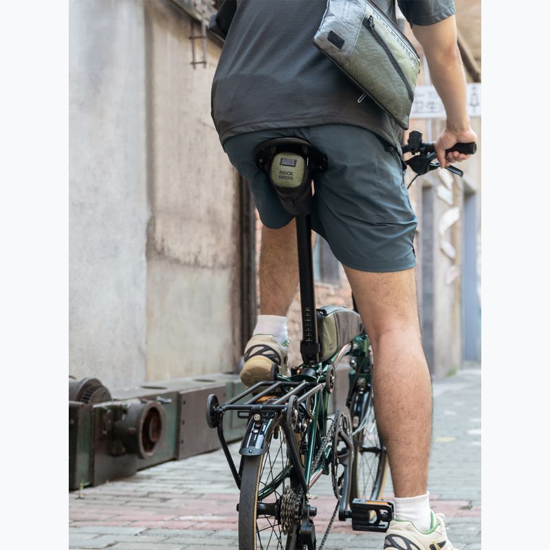 Nyereg alatti kerékpártáska Rockbros 30130092001 Ecological Saddle Bag WP Compact black/green 4