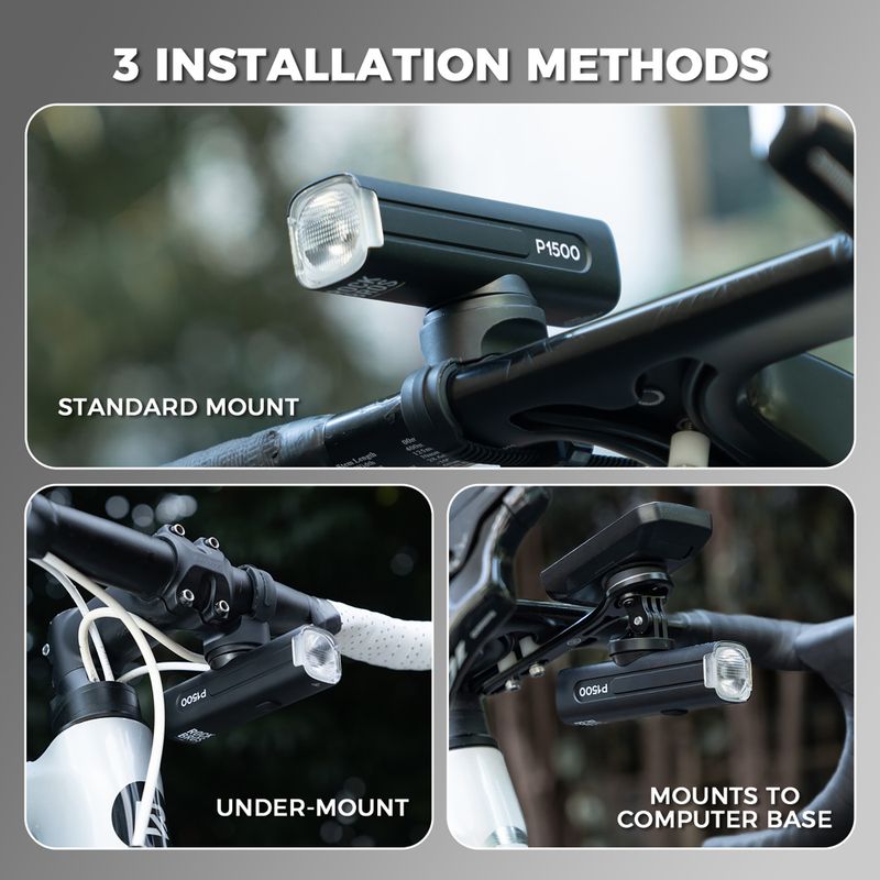 Első kerékpárlámpa Rockbros 2410008003 Bike Front Light 1500 Lumen black 5