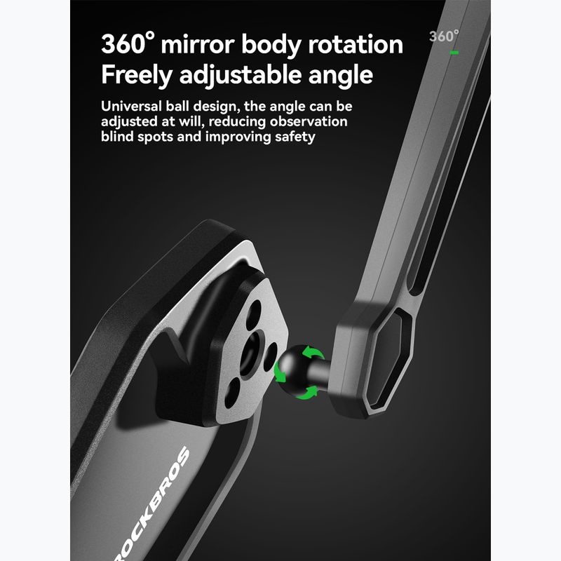 Kerékpár tükör Rockbros 260004002 Anti-Glare Rearview Mirror-Right black 3