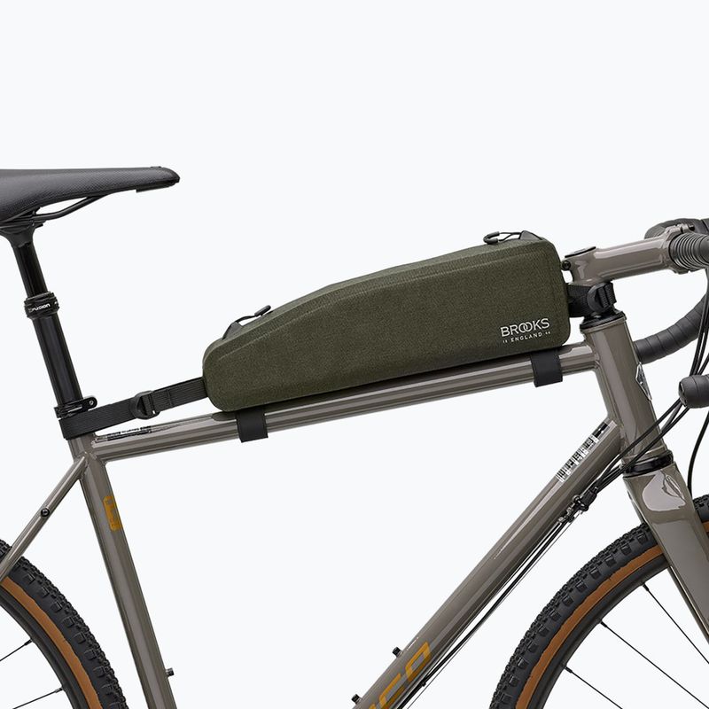 Kerékpáros táska vázra Brooks England Scape Long Top 1,5 l mud green 4