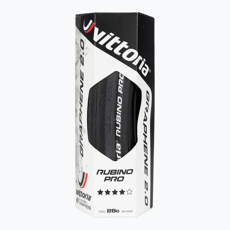 Vittoria Rubino Pro G2.0 kerékpár gumiabroncs 700 x 28C fekete 2