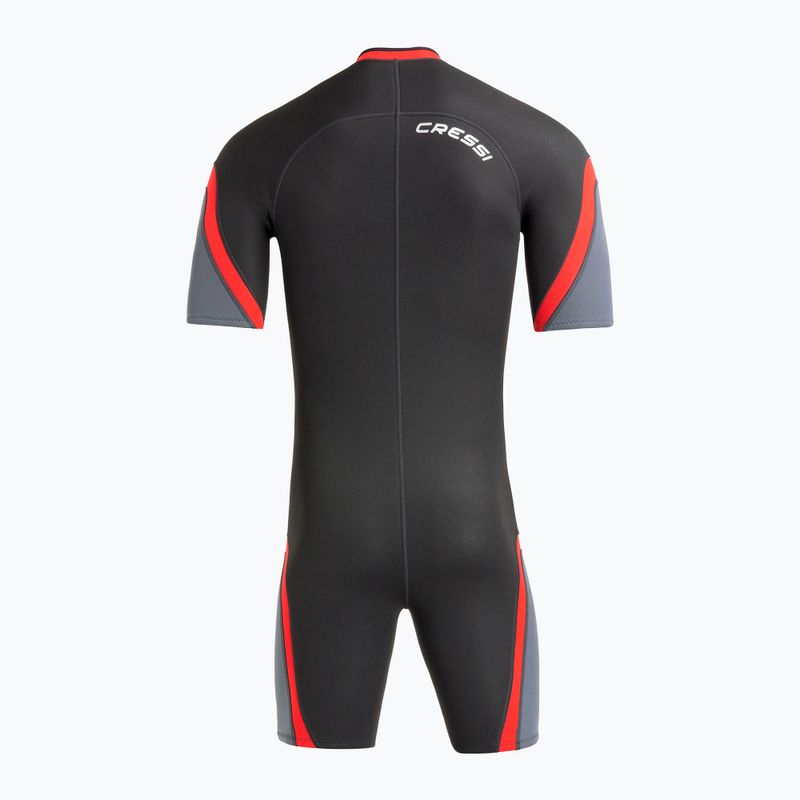Férfi úszó neoprén ruha Cressi Playa Shorty 2.5 mm fekete/piros 3