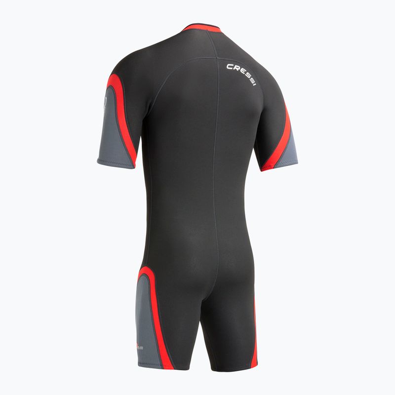 Férfi úszó neoprén ruha Cressi Playa Shorty 2.5 mm fekete/piros 4
