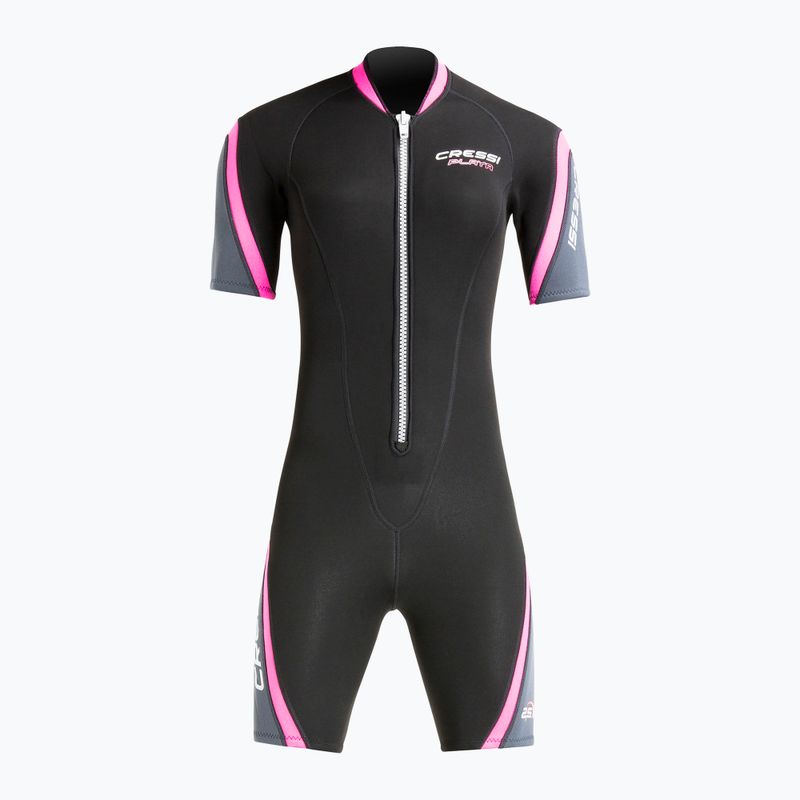 Női Cressi Playa Shorty 2.5 mm-es fekete/rózsaszín búvárruha