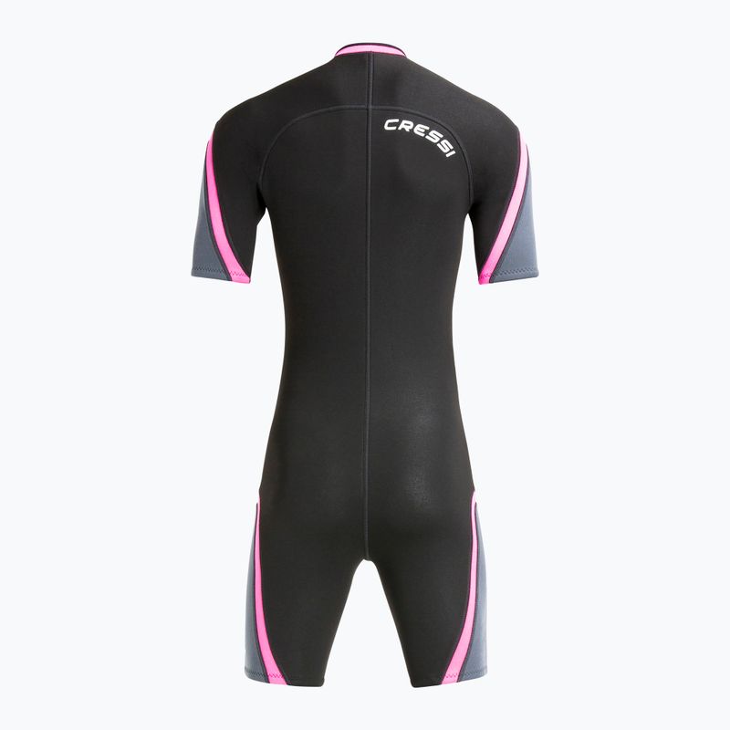 Női Cressi Playa Shorty 2.5 mm-es fekete/rózsaszín búvárruha 2
