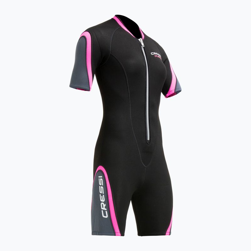 Férfi úszó neoprén ruha Cressi Playa Shorty 2.5 mm fekete/rózsaszín 3