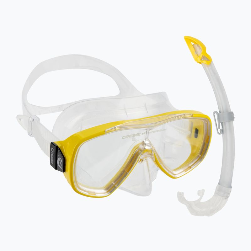 Cressi Onda + Mexico búvárszett maszk + snorkel világos sárga DM1010151