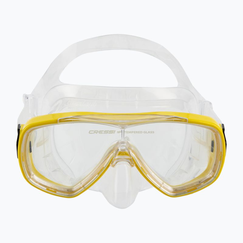 Cressi Onda + Mexico búvárszett maszk + snorkel világos sárga DM1010151 2