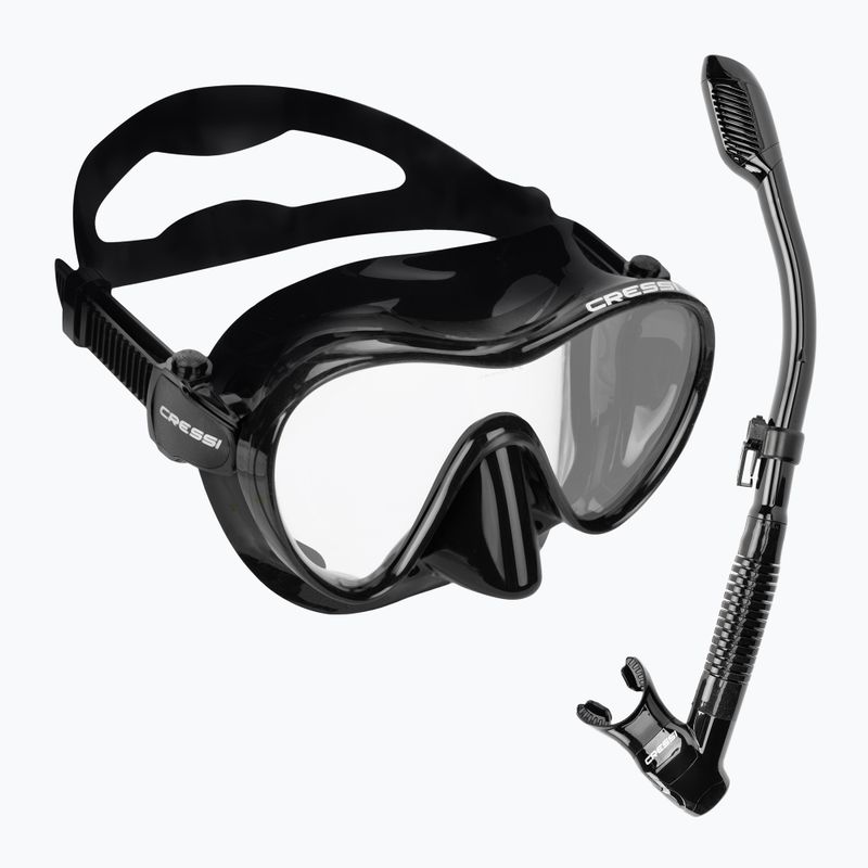 Cressi F1 + Supernova Dry búvárszett fekete