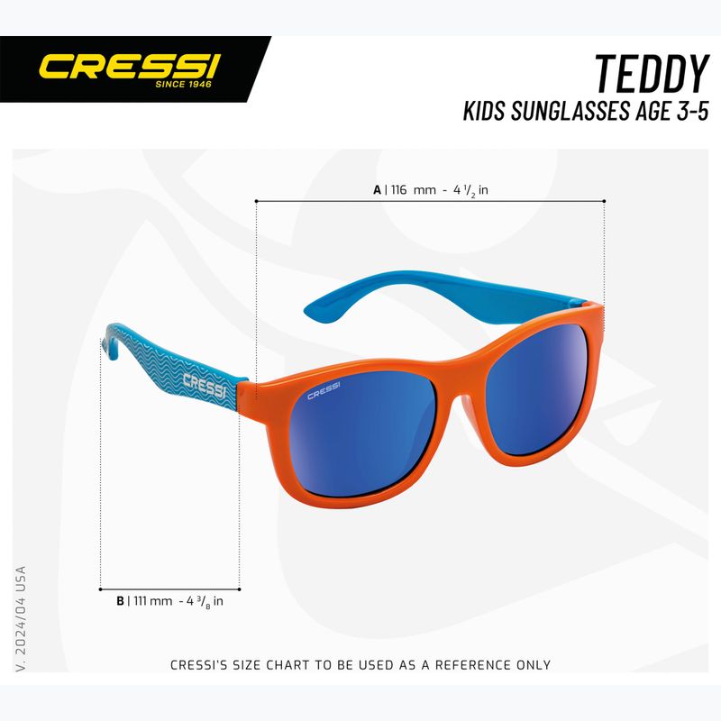 Cressi Teddy hullámok/tükrös kék gyermek napszemüveg 4