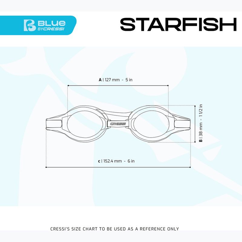 Cressi Starfish piros/zöld gyermek úszószemüveg 8