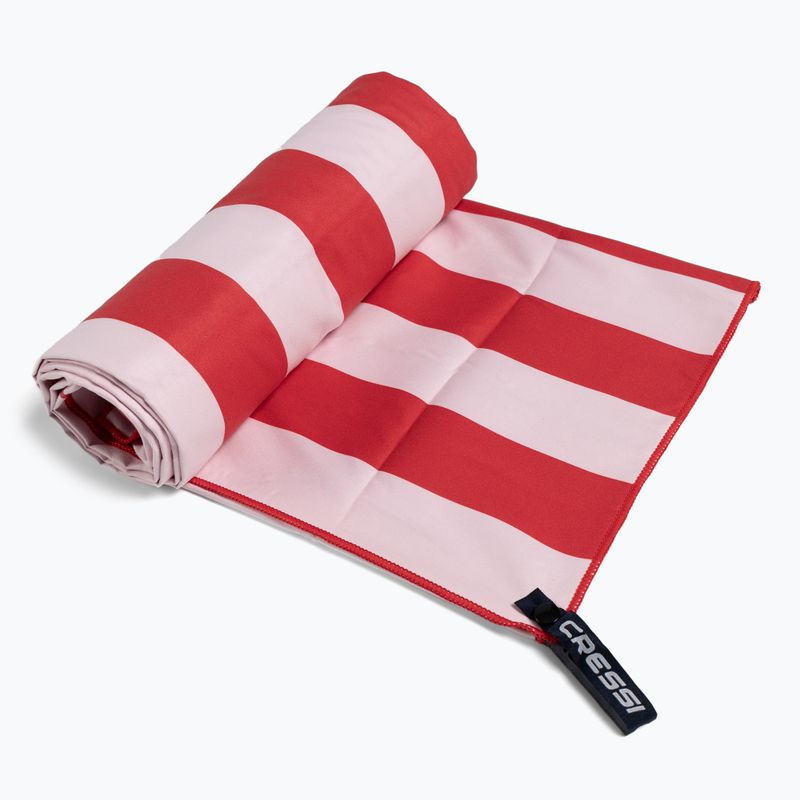 Cressi Microfiber Stripe gyorsan száradó törölköző piros XVA871160 2